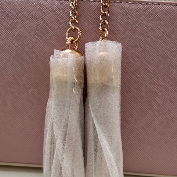 Brand New Lovevook Crossbody Bag Cream/Blush with Tassels Super Cute! - Picture 3 of 8
